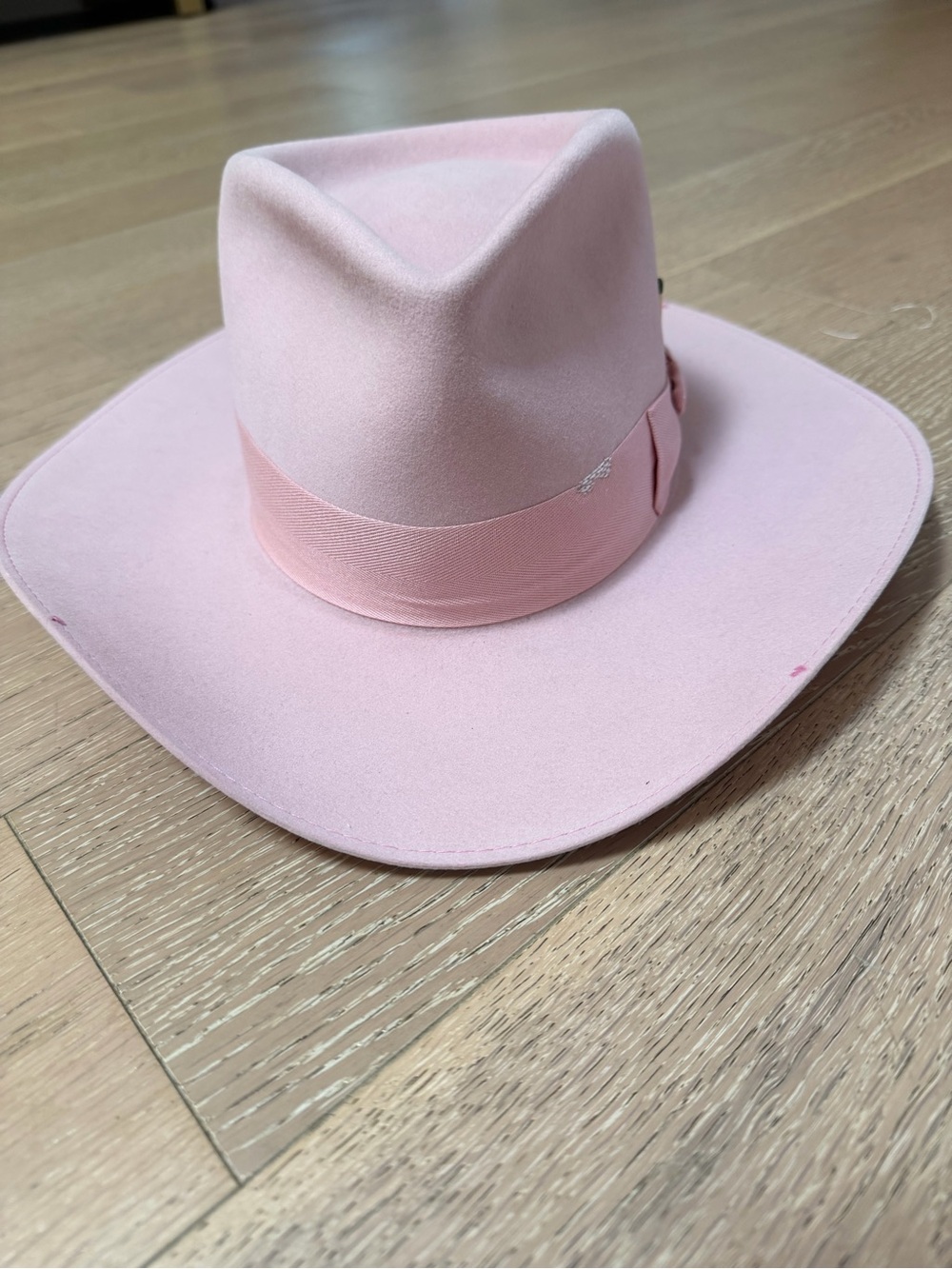 Nick Fouquet Custom Pink Wide-Brim Fedora Hat